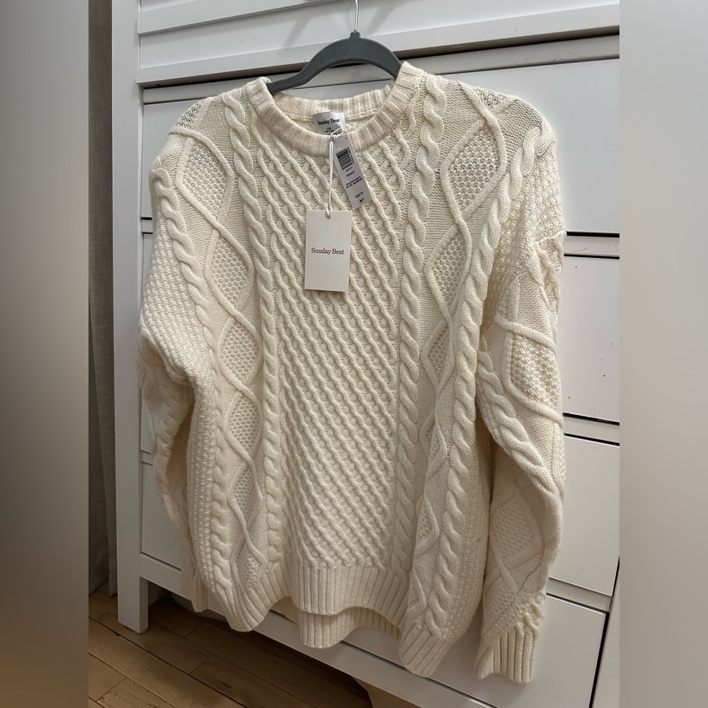 SundayBest/Aritzia Peggy Sweater Cable Knit Wool Sweater
